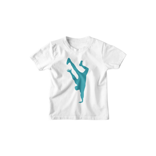 Kinder T-Shirt Breakdance Onehand Silhouette