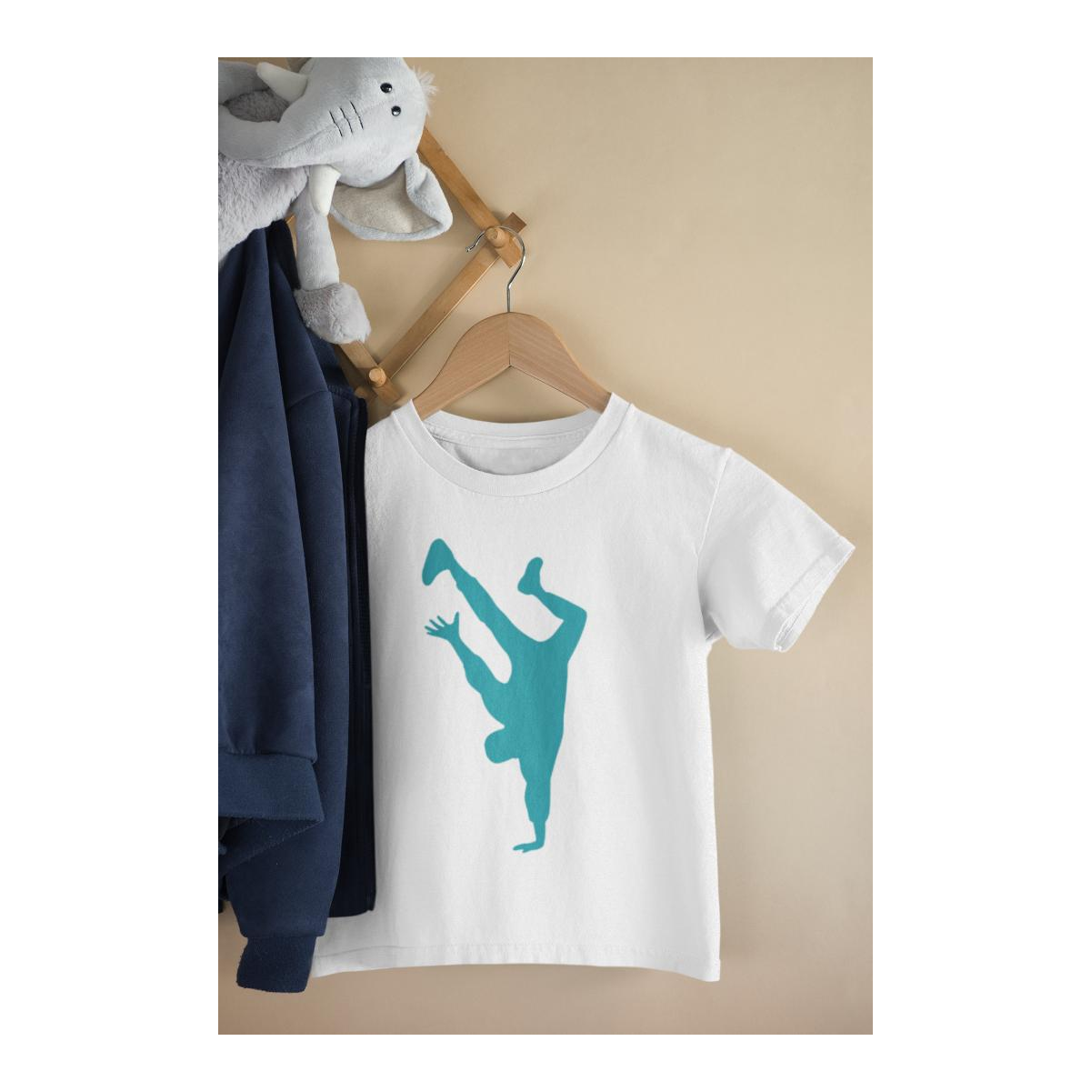 Kinder T-Shirt Breakdance Onehand Silhouette