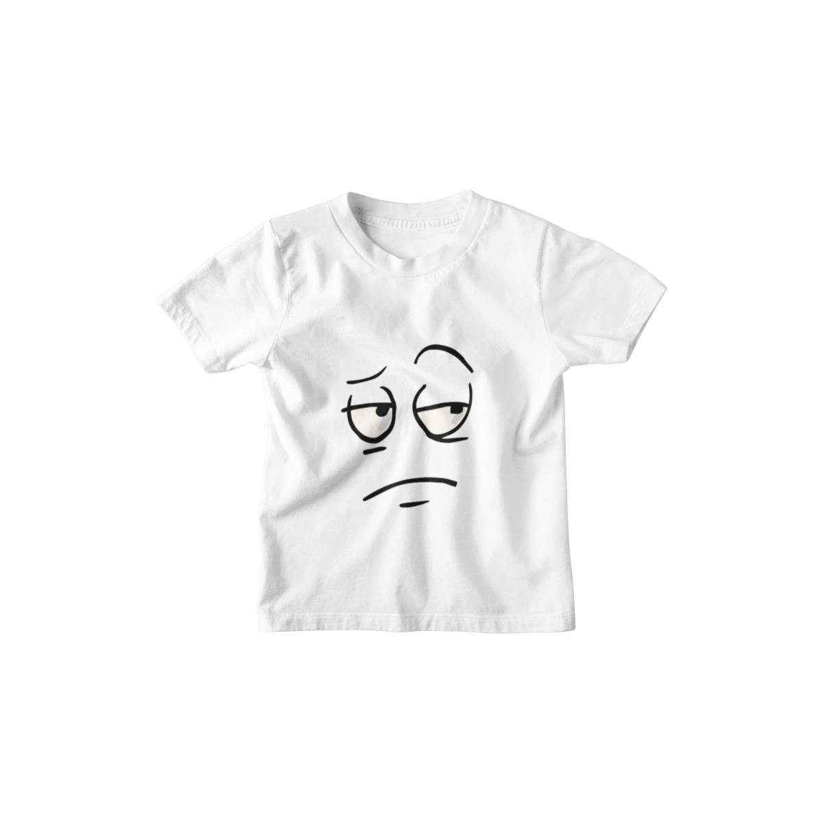 Kinder T-Shirt Cartoon Face Bored