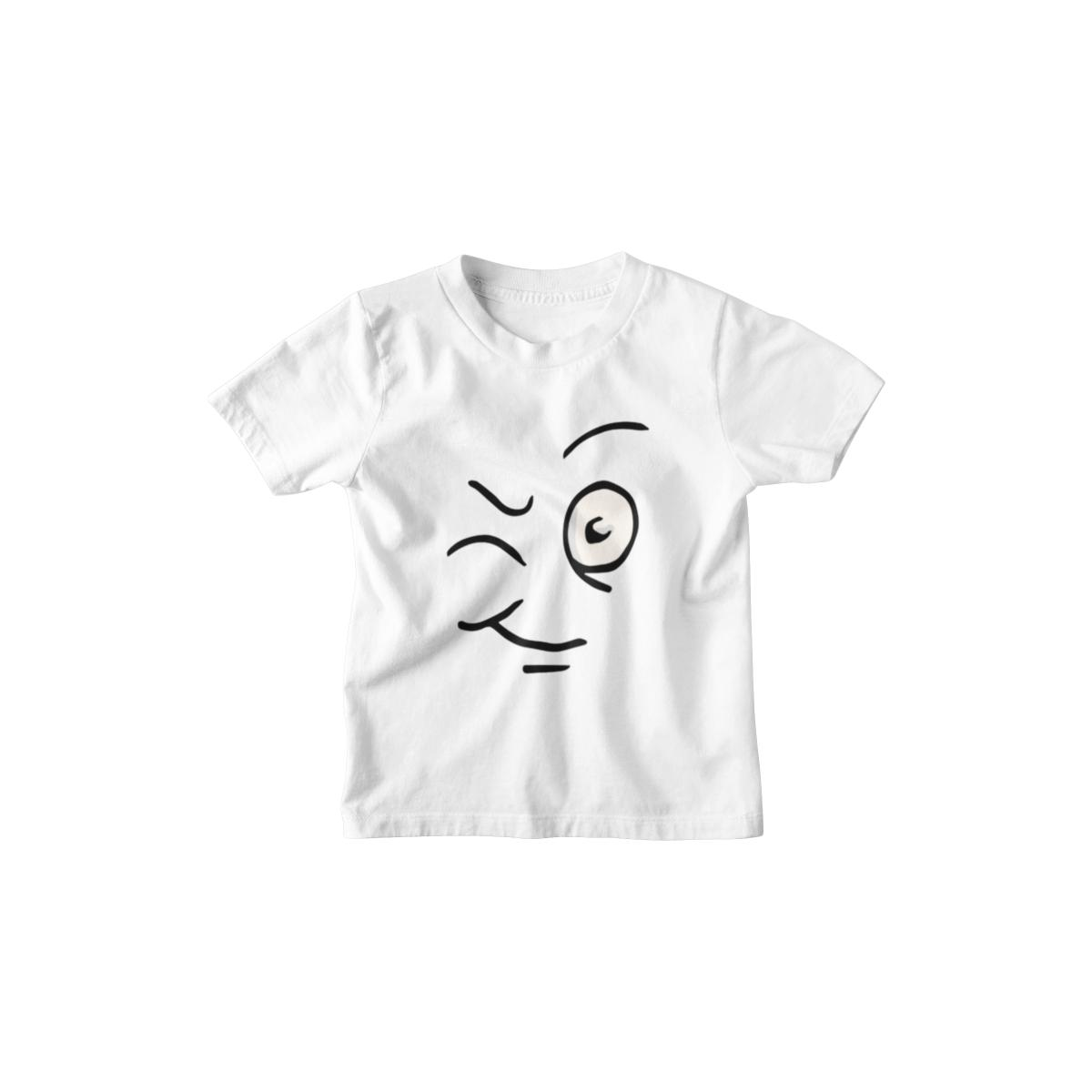 Kinder T-Shirt Cartoon Face Emoji Face Funny
