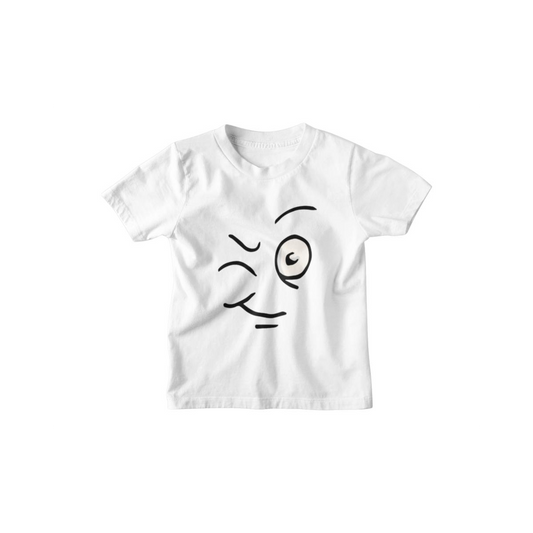 Kinder T-Shirt Cartoon Face Emoji Face Funny