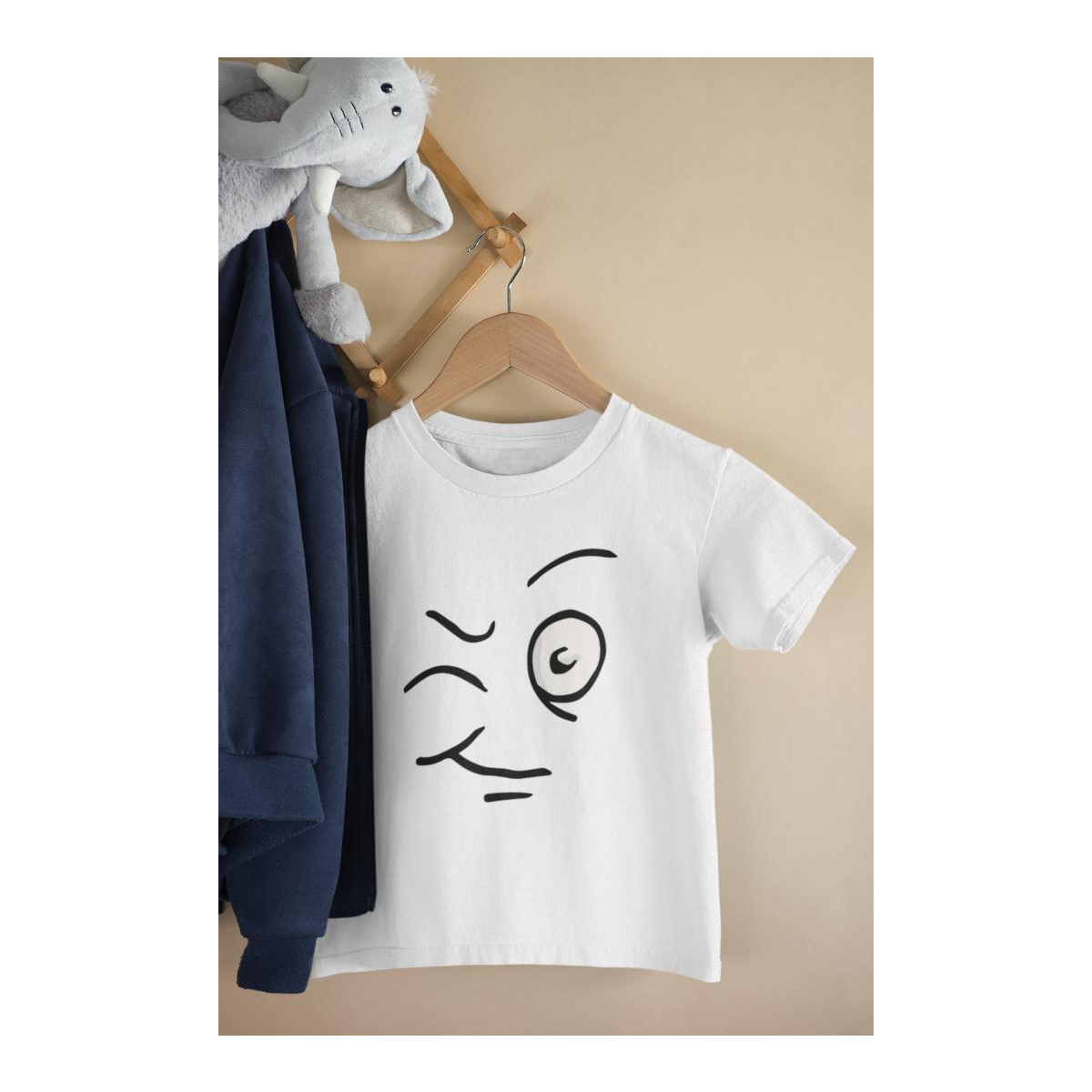 Kinder T-Shirt Cartoon Face Emoji Face Funny