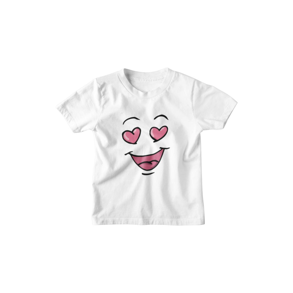 Kinder T-Shirt Cartoon Face Love