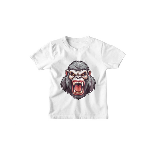 Kinder T-Shirt Cartoon Gorilla Face