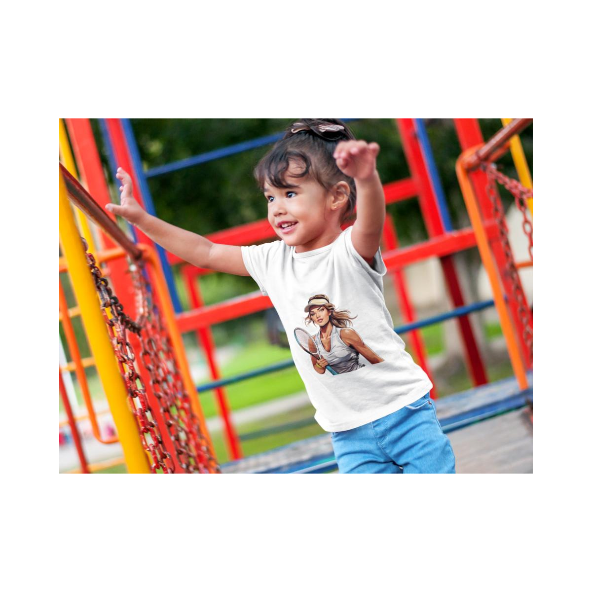 Kinder T-Shirt Clipart Tennisspielerin