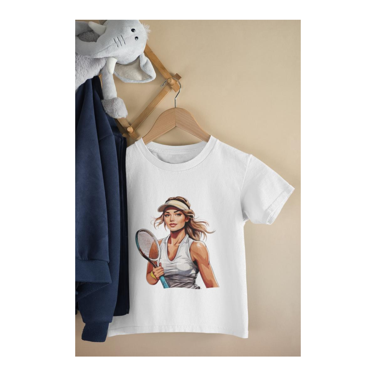 Kinder T-Shirt Clipart Tennisspielerin