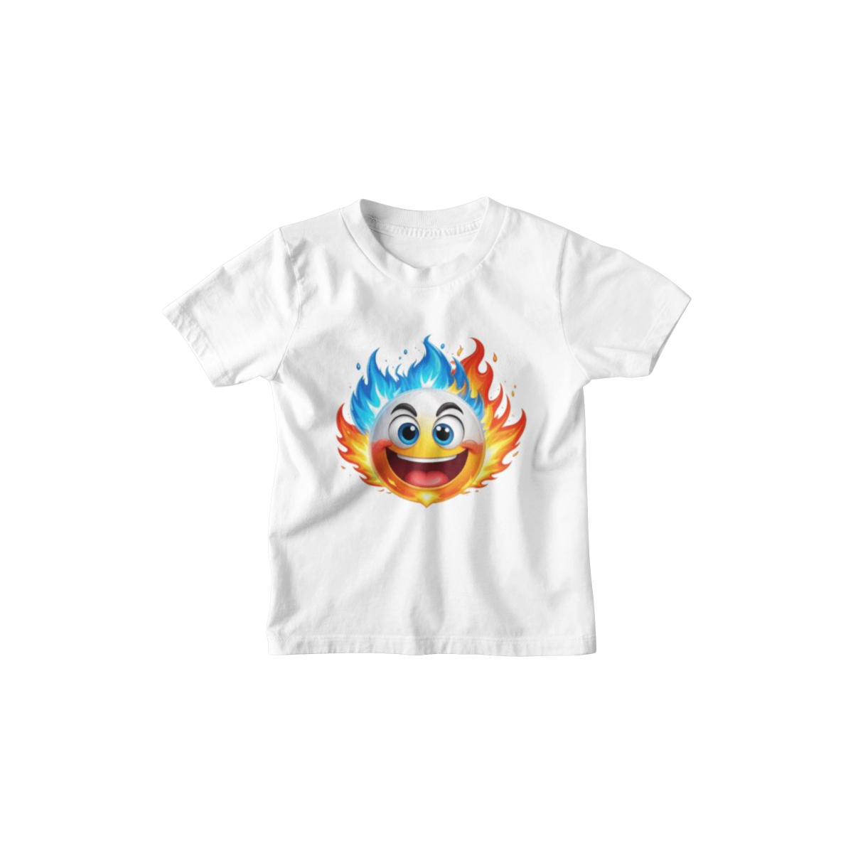 Kinder T-Shirt Comic Fireball mit Gesicht