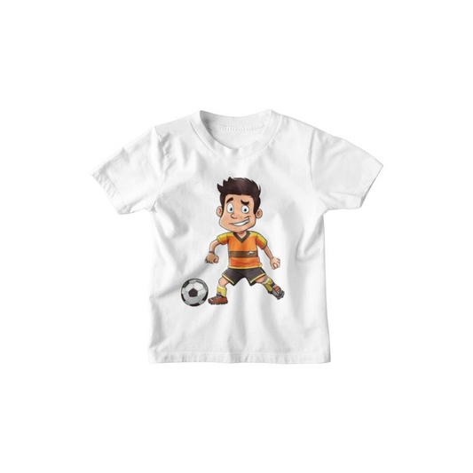 Kinder T-Shirt Comic Fussballspieler