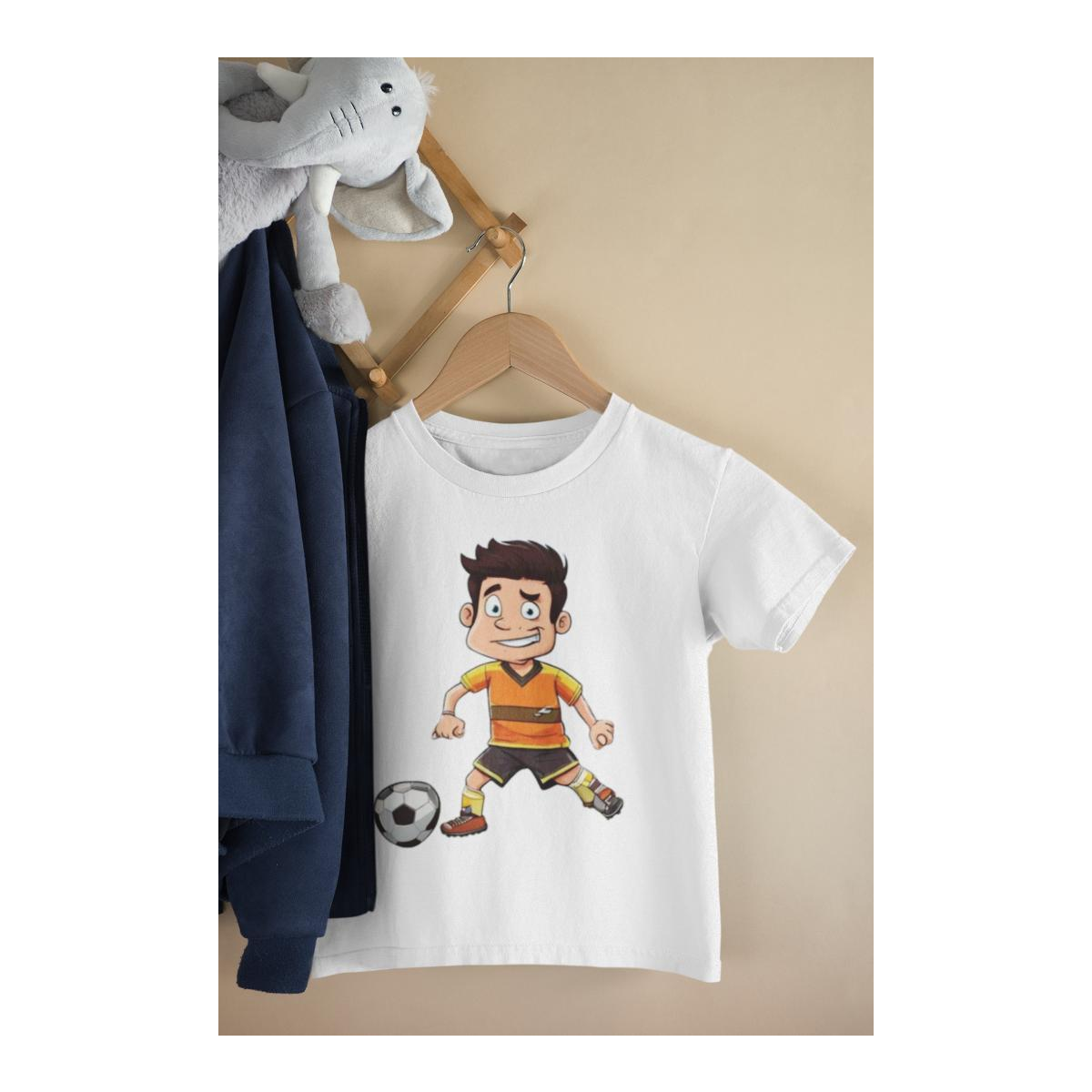 Kinder T-Shirt Comic Fussballspieler