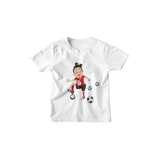 Kinder T-Shirt Comic Fussballspielerin