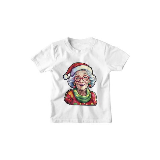 Kinder T-Shirt Comic Oma in Weihnachtsstimmung