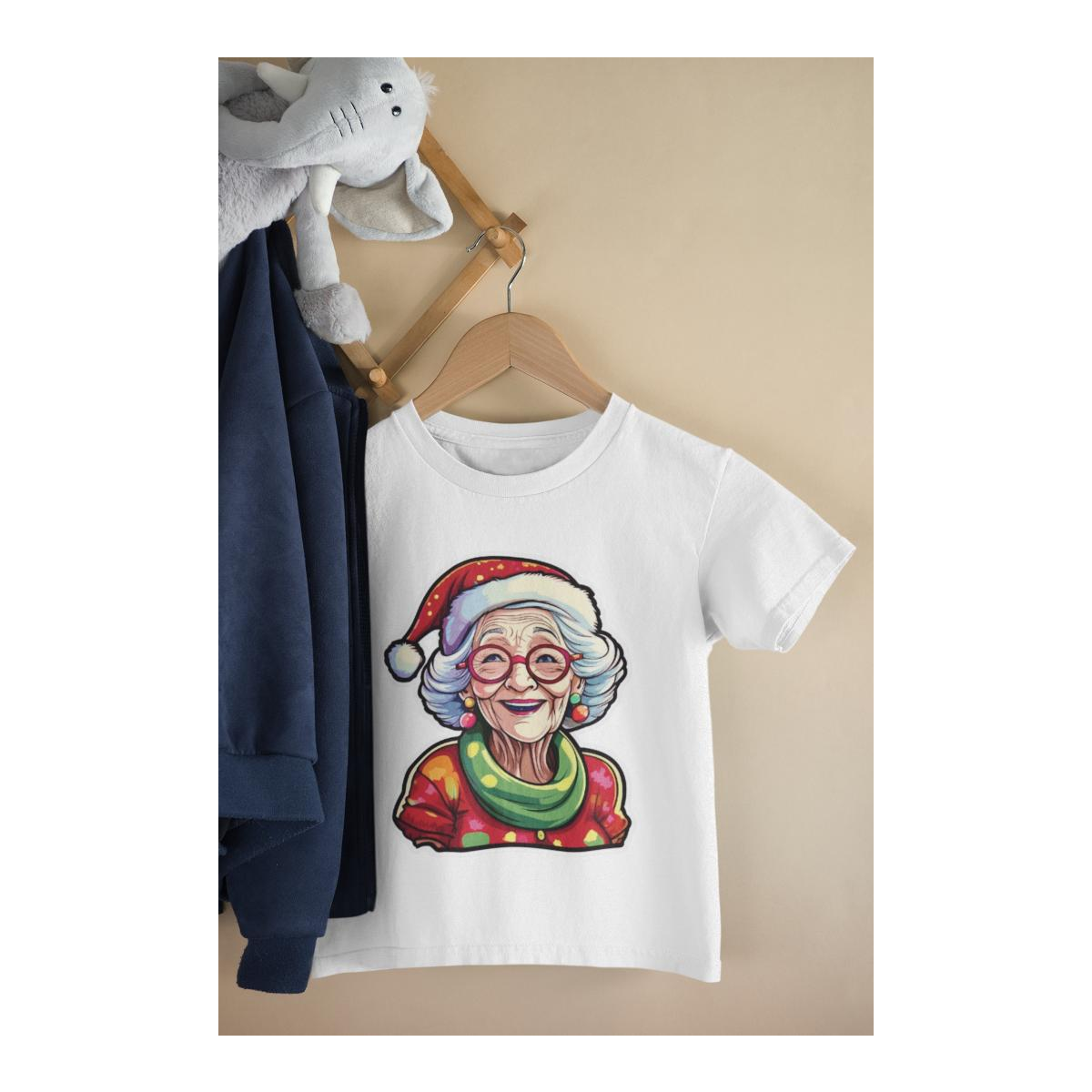 Kinder T-Shirt Comic Oma in Weihnachtsstimmung