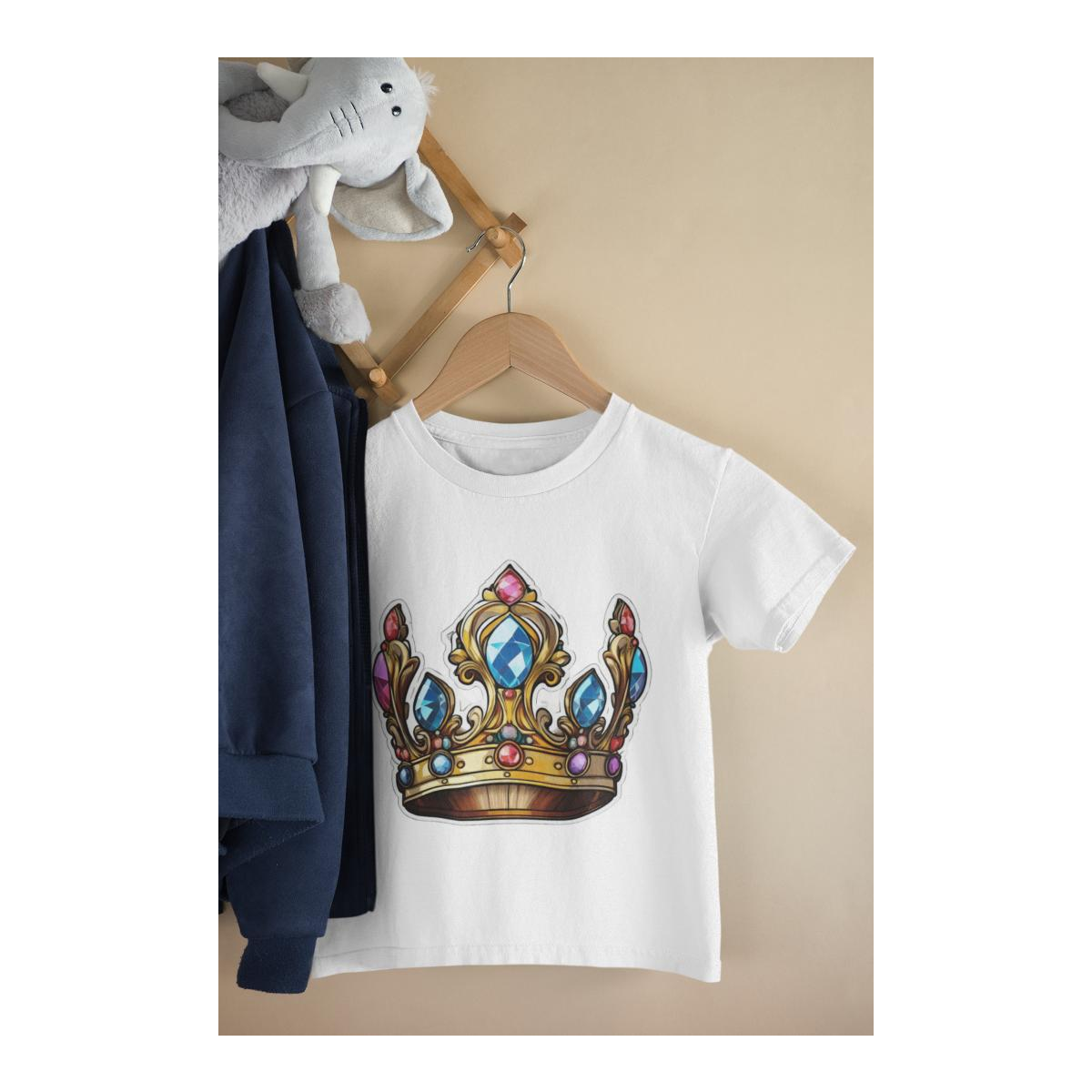 Kinder T-Shirt Comic Mittelalter Krone