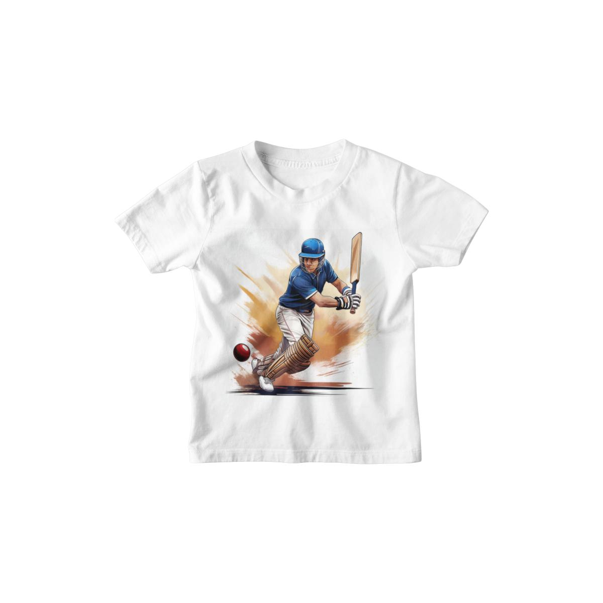 Kinder T-Shirt Cricket Spieler