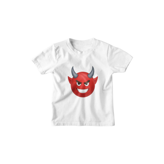 Kinder T-Shirt Emoji Devil Funny