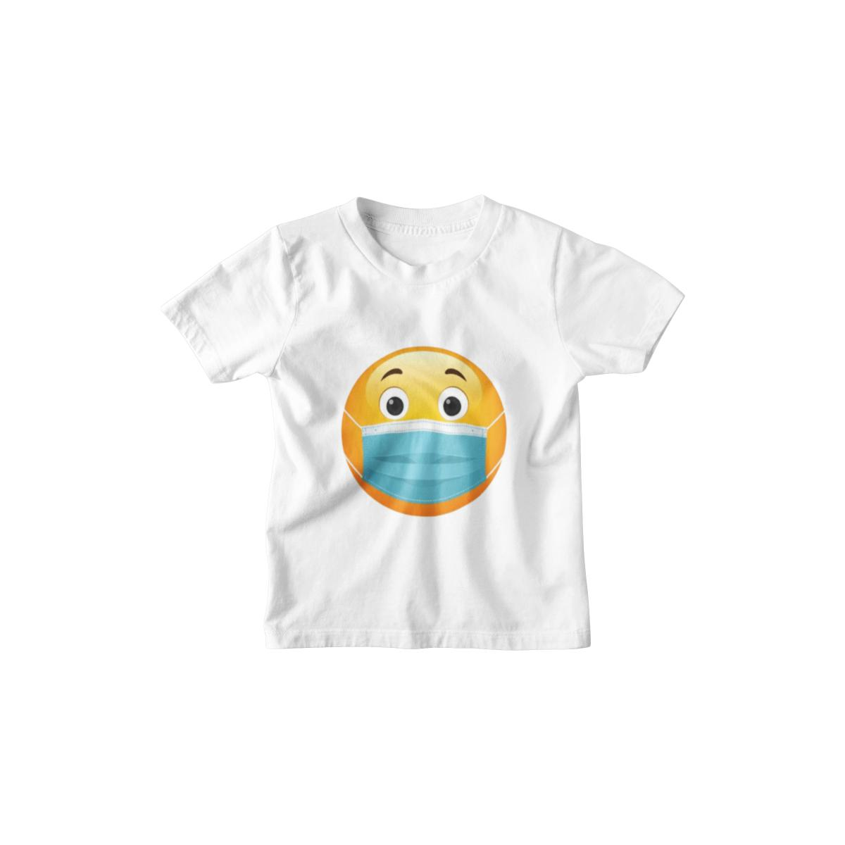 Kinder T-Shirt Emoji Funny with Mask
