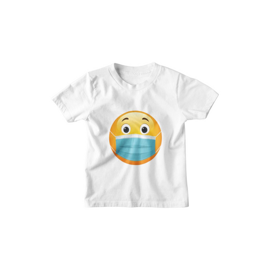 Kinder T-Shirt Emoji Funny with Mask