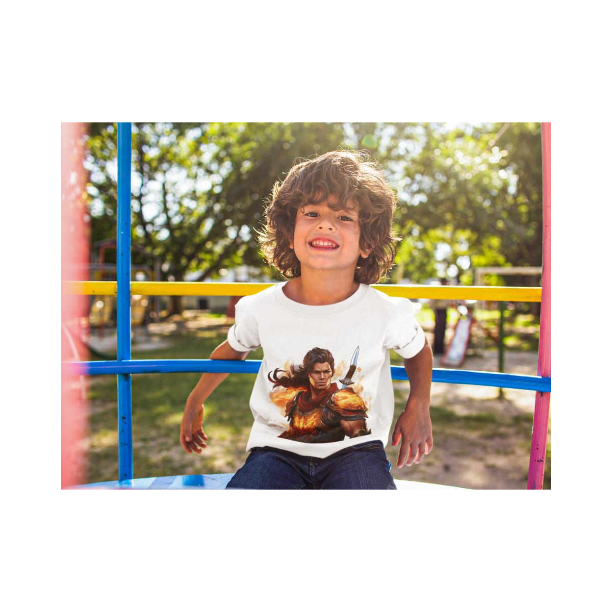 Kinder T-Shirt Feuerkrieger
