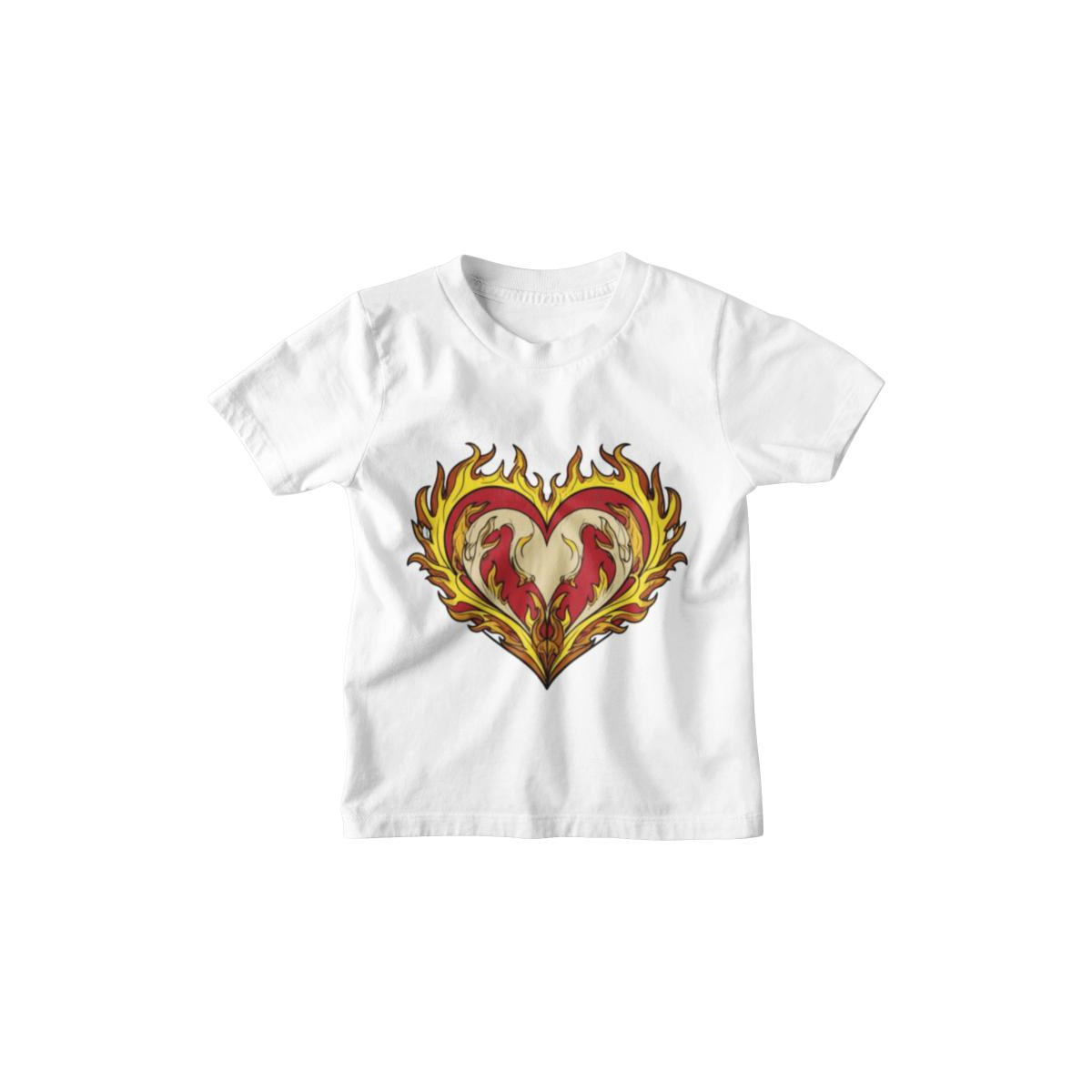 Kinder T-Shirt Flame Heart Ornamed