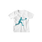 Kinder T-Shirt Frau beim Tennis Silhouette 2