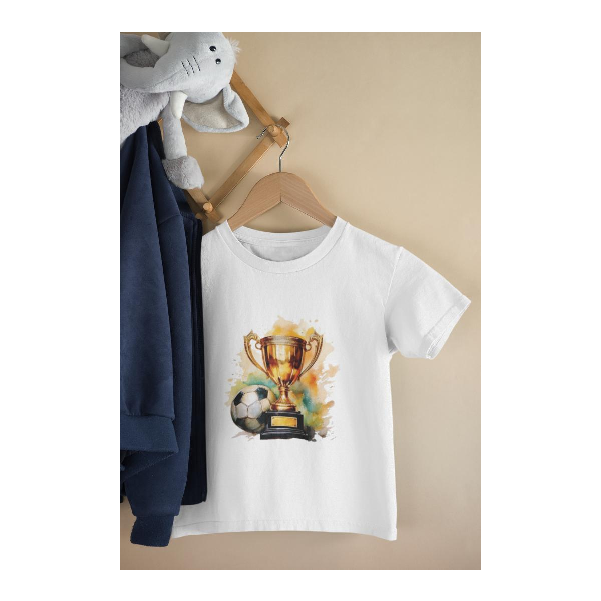 Kinder T-Shirt Fussball-Pokal