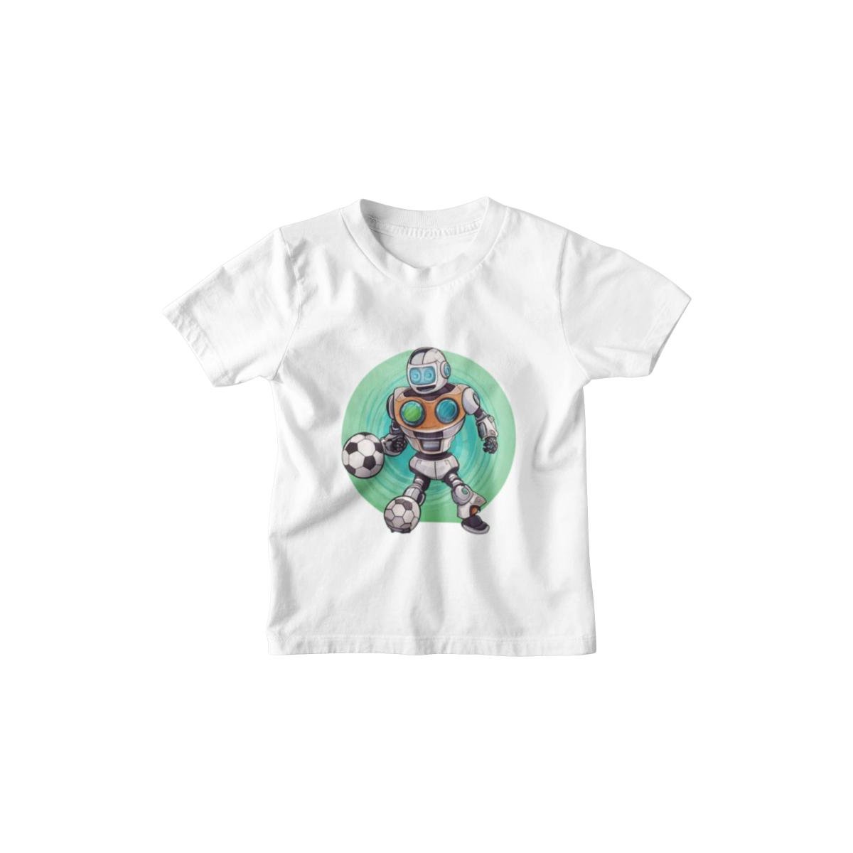 Kinder T-Shirt Fussball-Roboter