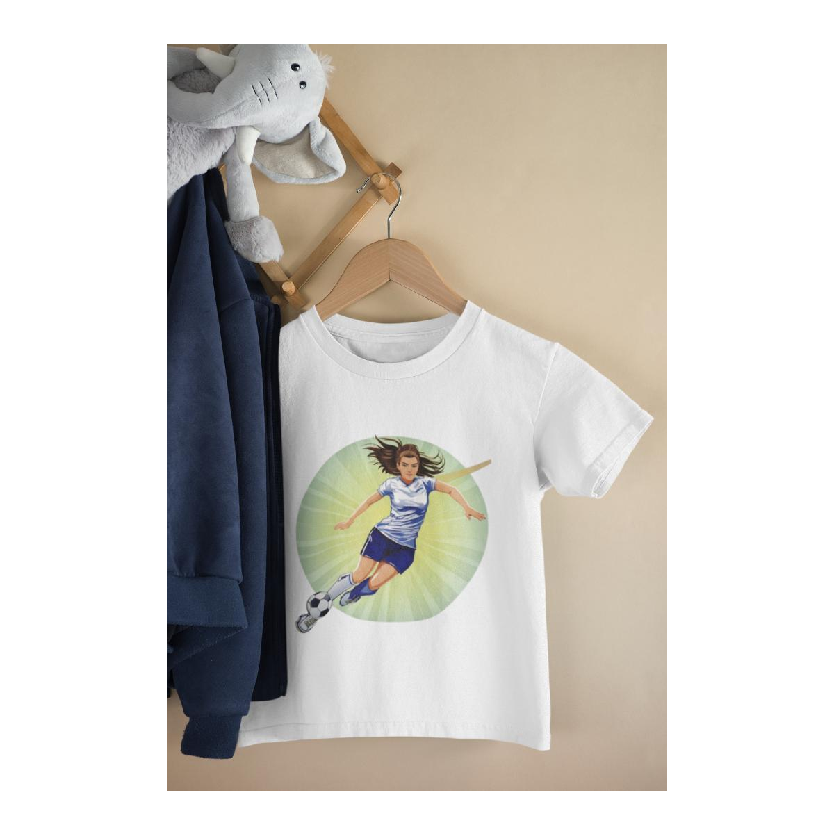 Kinder T-Shirt Fussballspielerin