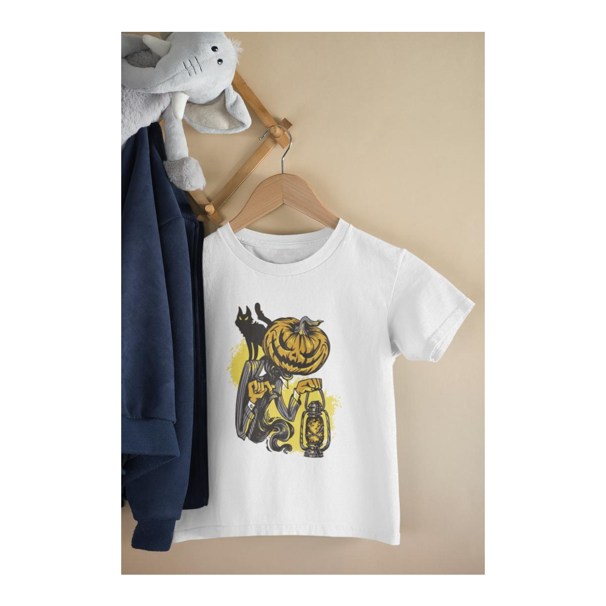 Kinder T-Shirt Halloween  Mr Pumpkin and Cat