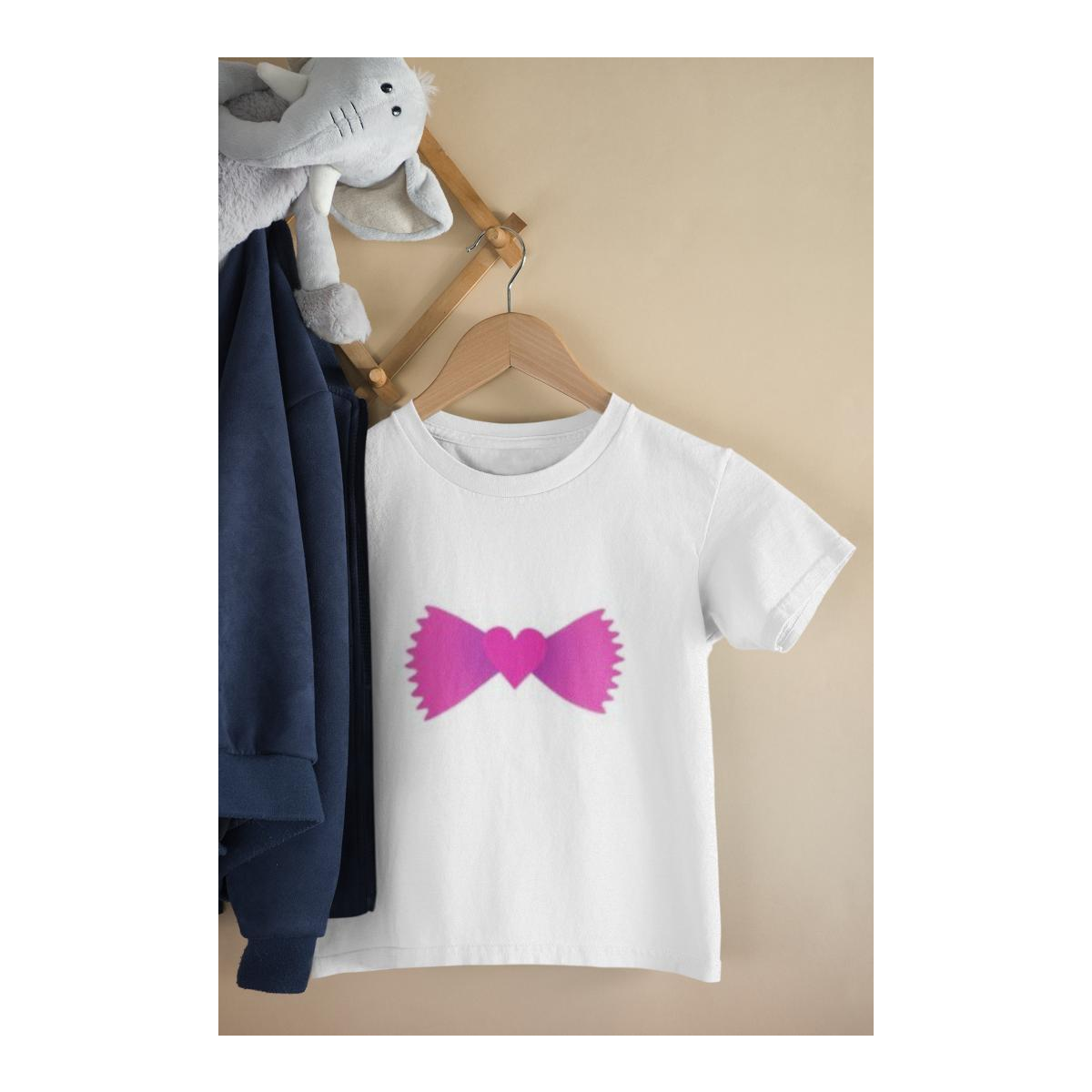 Kinder T-Shirt Herz Schleife
