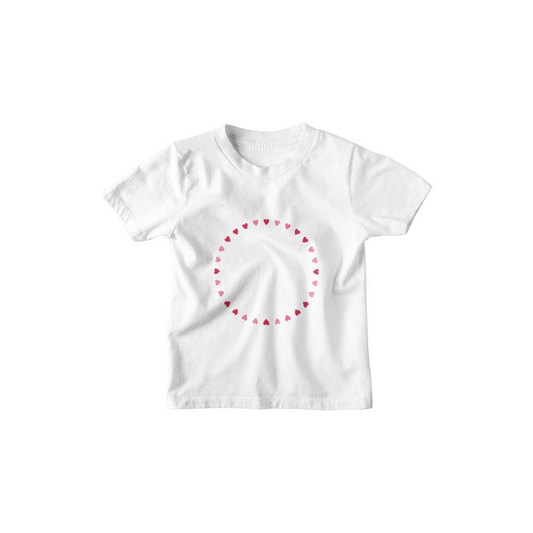 Kinder T-Shirt Herzchen im Kreis