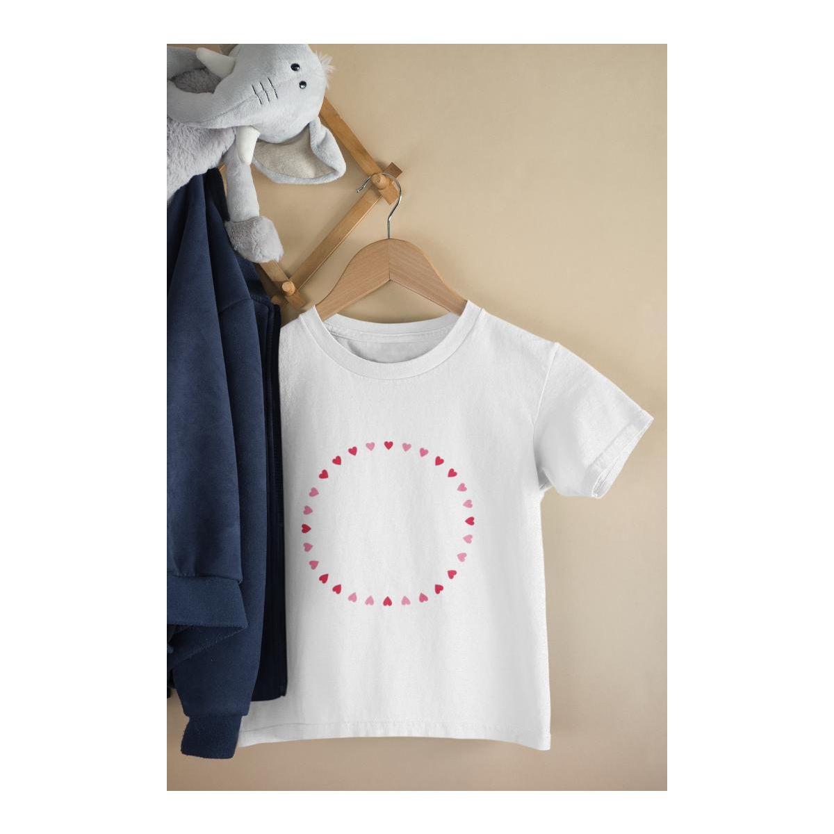 Kinder T-Shirt Herzchen im Kreis