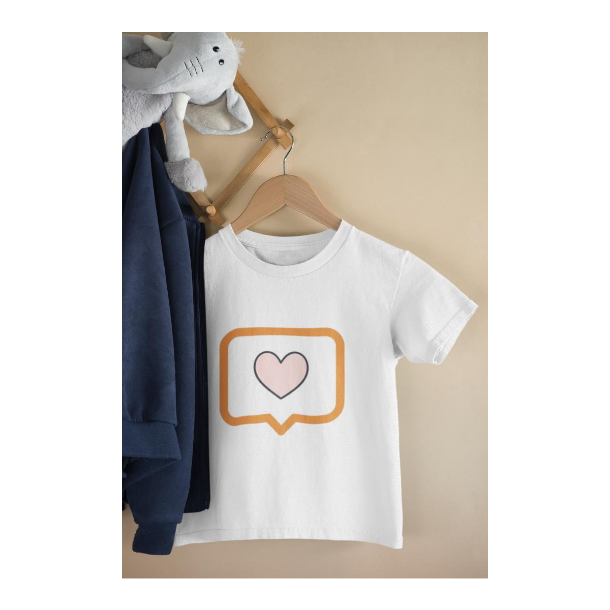 Kinder T-Shirt Herz in Sprechblase