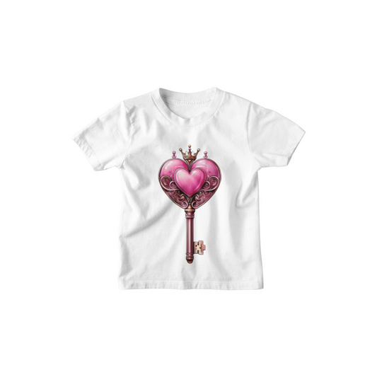Kinder T-Shirt Herzschlüssel