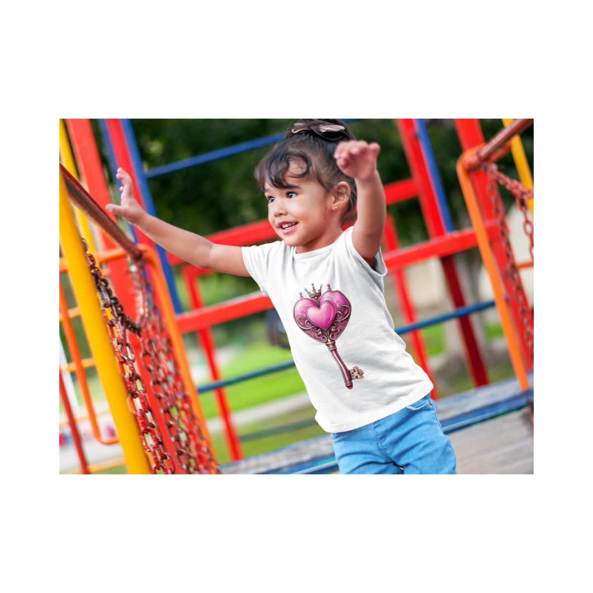 Kinder T-Shirt Herzschlüssel