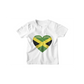 Kinder T-Shirt Jamaika Flagge herzform