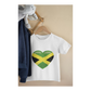 Kinder T-Shirt Jamaika Flagge herzform