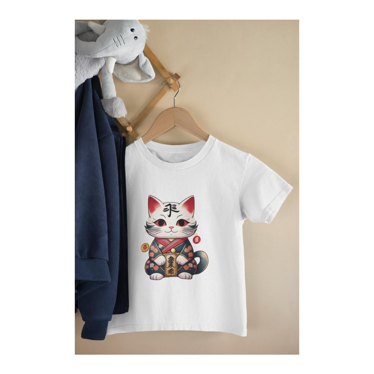Kinder T-Shirt Japanese Lucky Cat