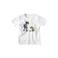 Kinder T-Shirt Junge spielt Eishockey mit Dino