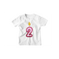 Kinder T-Shirt Kerzenzahl 2