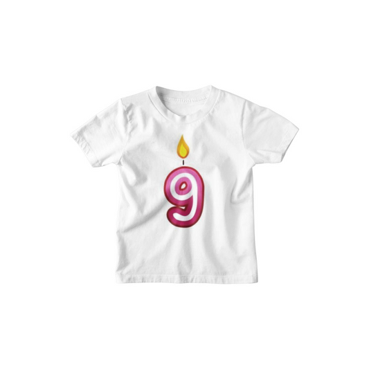 Kinder T-Shirt Kerzenzahl 9