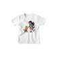 Kinder T-Shirt Mädchen skatet mit Dino