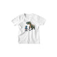 Kinder T-Shirt Mädchen spielt Eishockey mit Dino