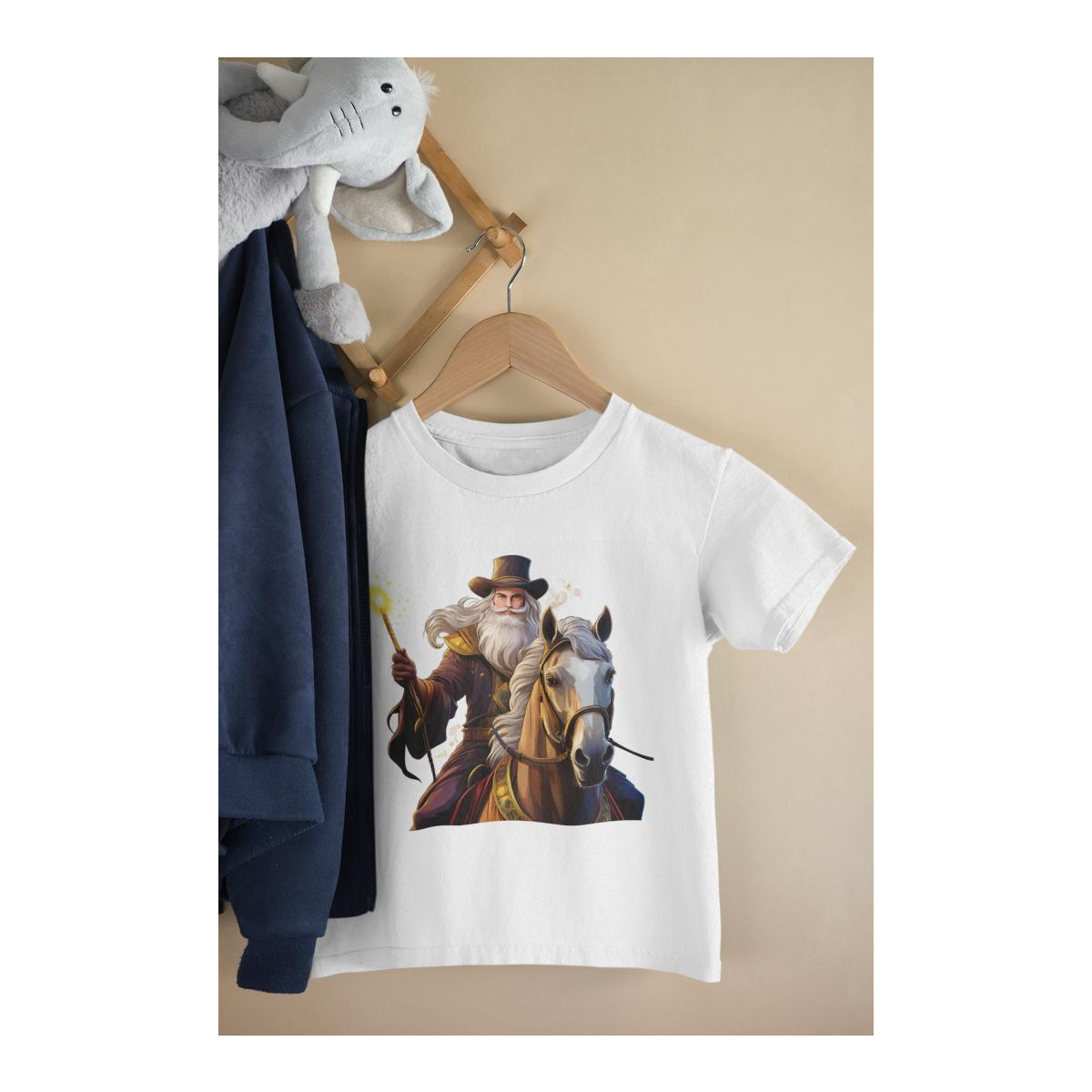 Kinder T-Shirt Magier auf Pferd
