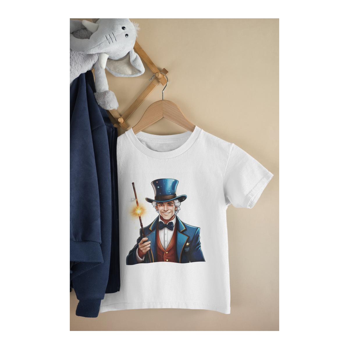 Kinder T-Shirt Magier mit Stab