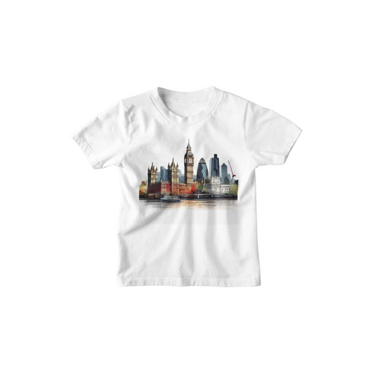 Kinder T-Shirt Moderne Skyline der Stadt 10