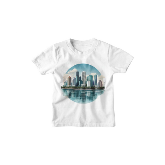 Kinder T-Shirt Moderne Skyline der Stadt 13