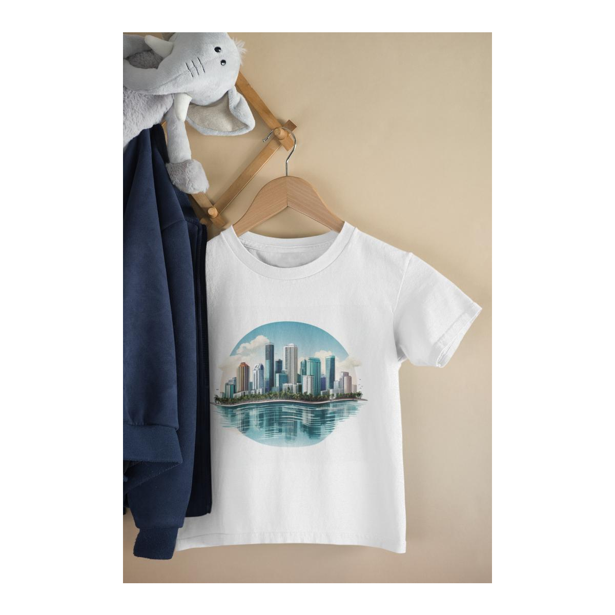 Kinder T-Shirt Moderne Skyline der Stadt 13