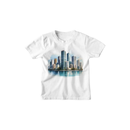 Kinder T-Shirt Moderne Skyline der Stadt 14