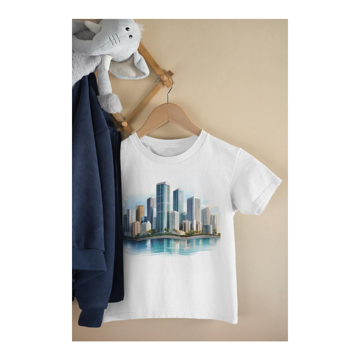 Kinder T-Shirt Moderne Skyline der Stadt 14
