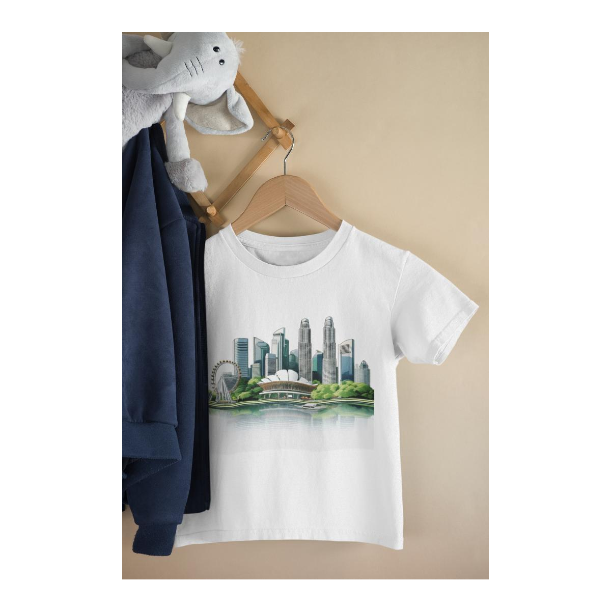 Kinder T-Shirt Moderne Skyline der Stadt 17